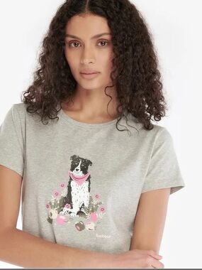 Barbour Ladies Beacons T shirt Grey